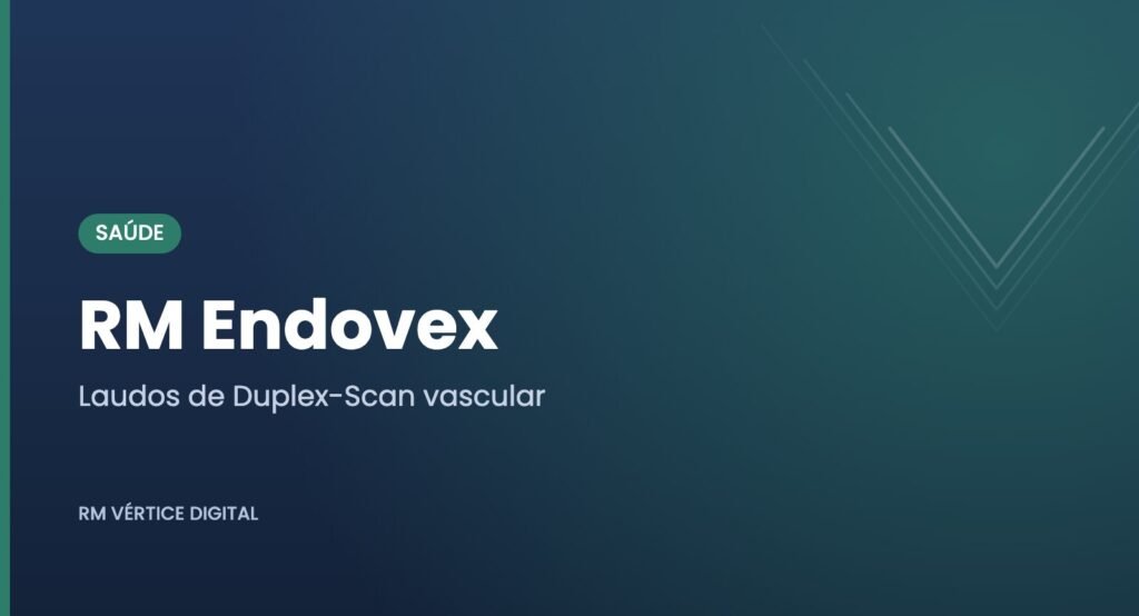 Capa do aplicativo RM Endovex, para laudos de Duplex-Scan vascular